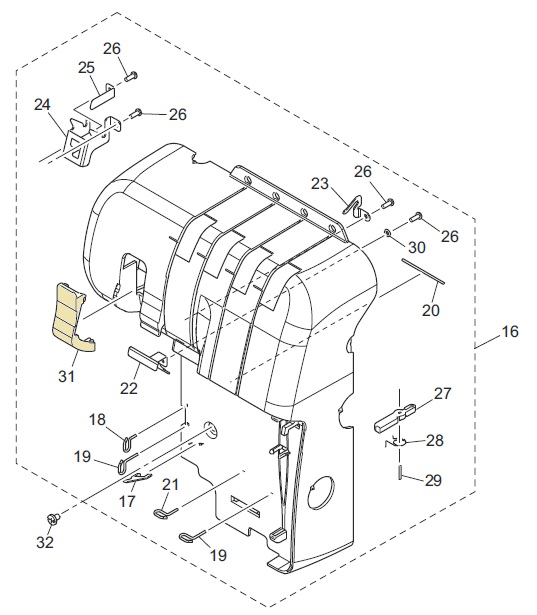Thread Take Up Cover - XB2831001