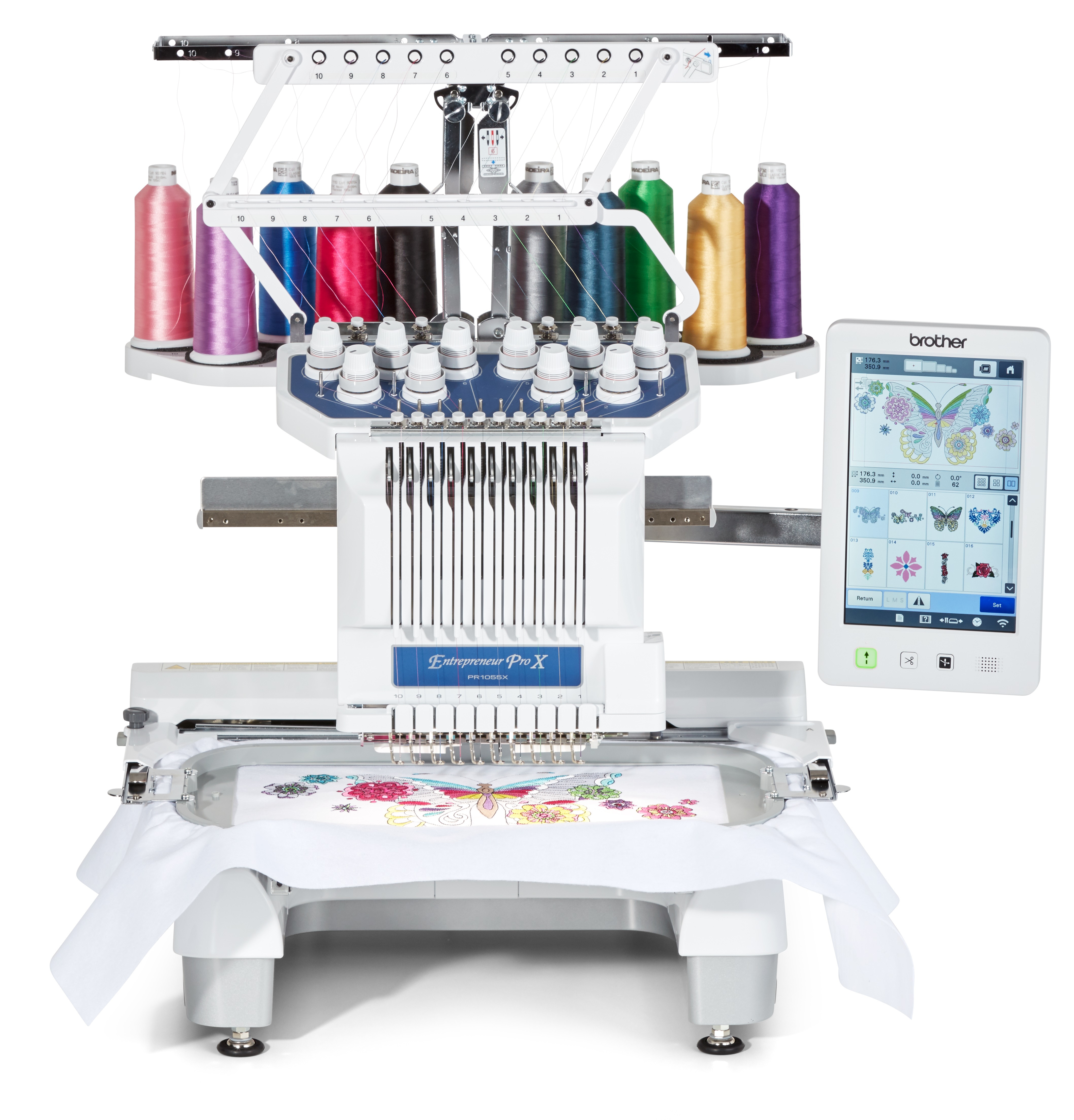PR1055X 10-Needle Embroidery Machine
